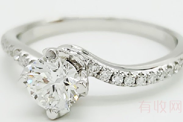 钻石小鸟白18K金钻石戒指