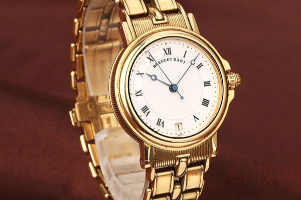 上图为宝玑 自动机械 女士 18k黄金材质手表